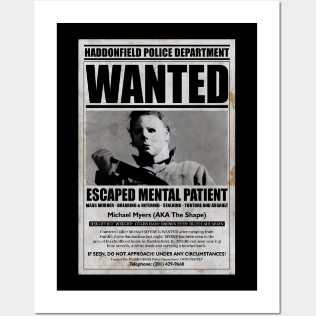 Michael Myers WANTED Wall Art by YungBick